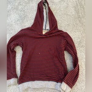 Harper Canyon Navy and Red Striped Boy’s Hooded sweatshirt